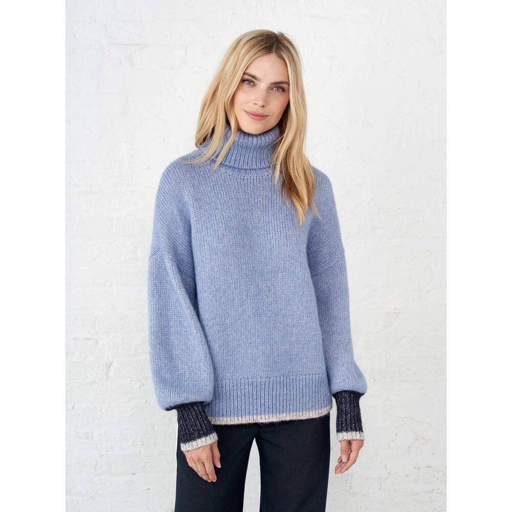 La Ligne Big Blue Oversized Turtleneck Sweater - S